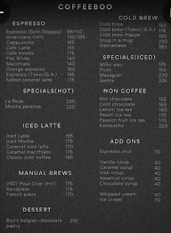 Coffeeboo Cafe menu 1