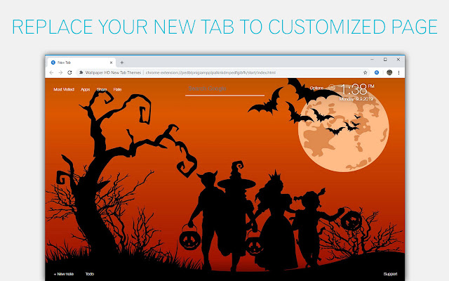 Scary Halloween Backgrounds HD Custom New Tab