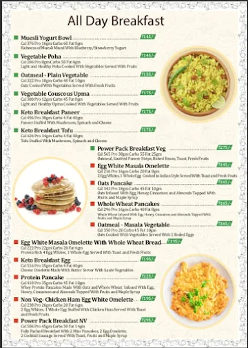 Fit Fuel Capital menu 