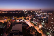 Johannesburg at night. File photo.