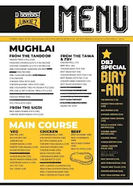 D Bombay Junkiez menu 1