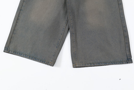 Title 7, Mens Old Wash Water Denim Five-point Pants, Co...