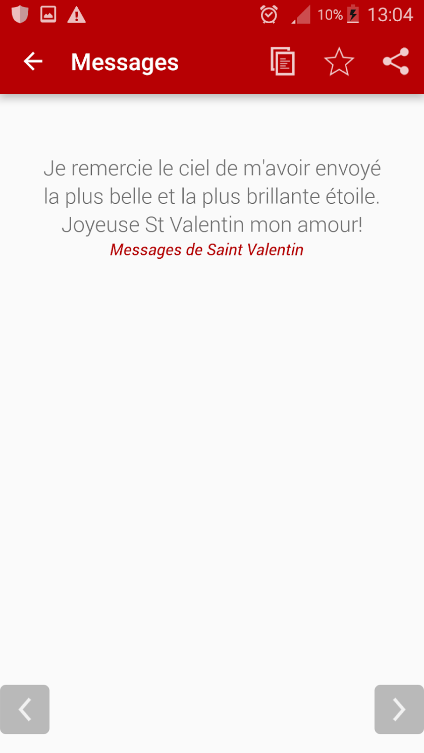 SMS de Saint Valentin Screen 3
