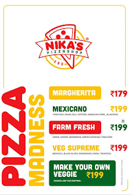 Nika's Pizza menu 1