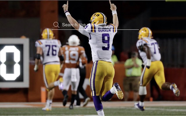 Joe Burrow New Tab Football Theme