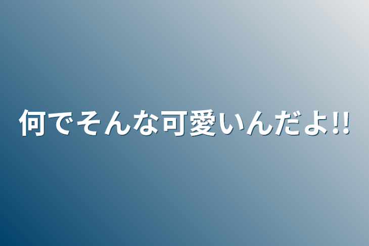 「何でそんな可愛いんだよ!!」のメインビジュアル