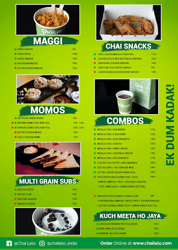 Chai Lelo - Chai, Snacks & More menu 