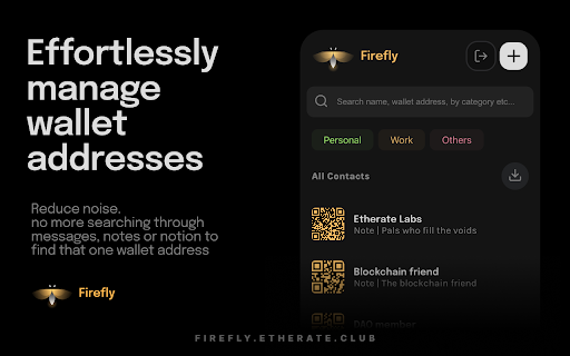 Firefly Walletbook: Save & Share Web3 Address