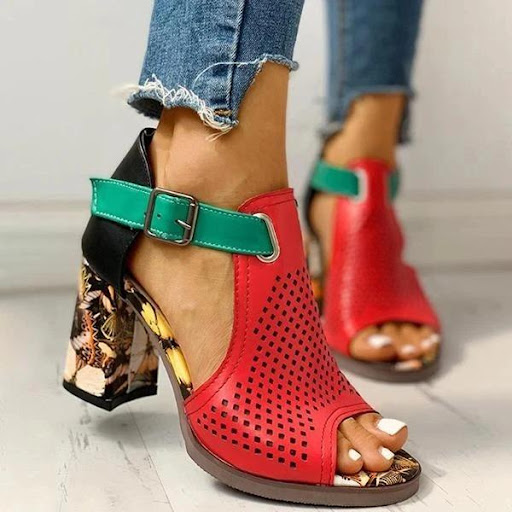 Title 2, New Printed High-Heeled Large Size Fashion Sand...