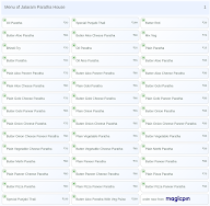 Jalaram Paratha House menu 1