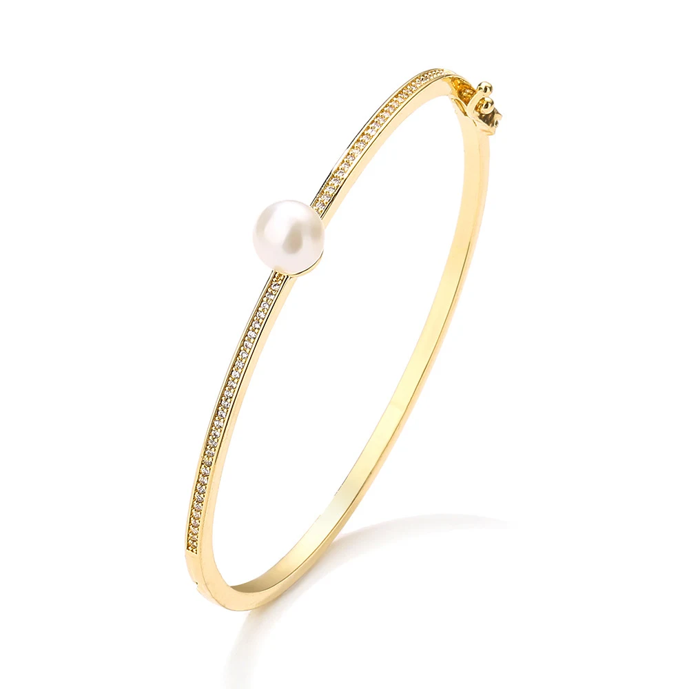 Title 3, Pulseira de pérolas incrustadas feminina Moda s...