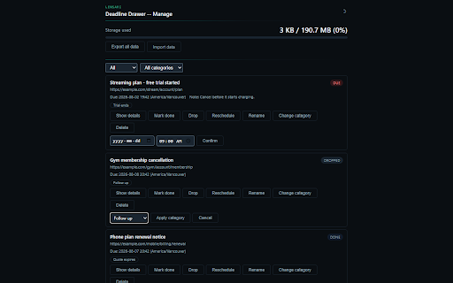 Deadline Drawer screenshot 4