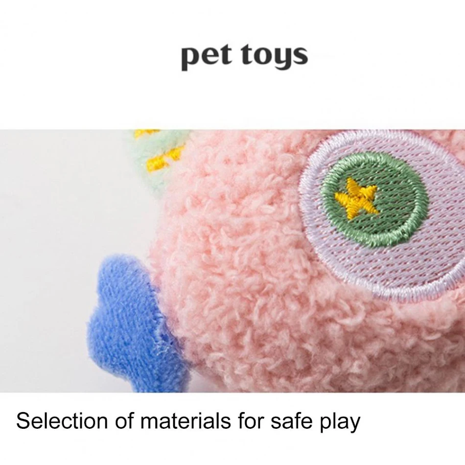 Juguete para perros con sonido, forma de dibujos animados, acolchado y suave. Resistente a mordeduras. Alivia la fatiga. Interactivo. Squeaky.