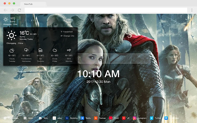 Thor Popular Movies New Tabs HD Themes