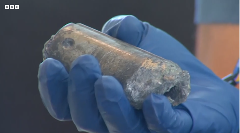 A piece of debris from ISS