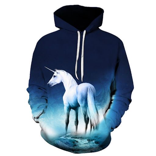 Title 13, 3D Digital Printing Fashion Trend Hooded Sweate...