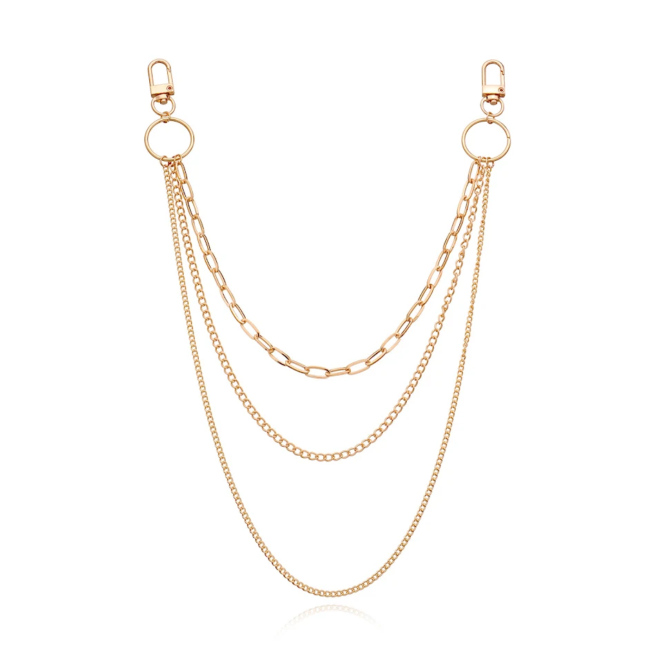 Alloy Ring Geometrische meerlaagse ketting body chain voor dames. Verfraai je look met deze trendy en elegante lichaamsketting.