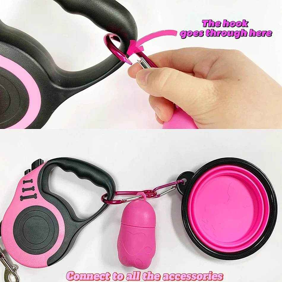 Guia retrátil automática para cães 3m e 5m, durável, nylon, extensão, filhotes, passeio, corrida, roleta, para cães.