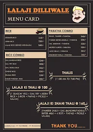 Lalaji Dilliwale menu 5