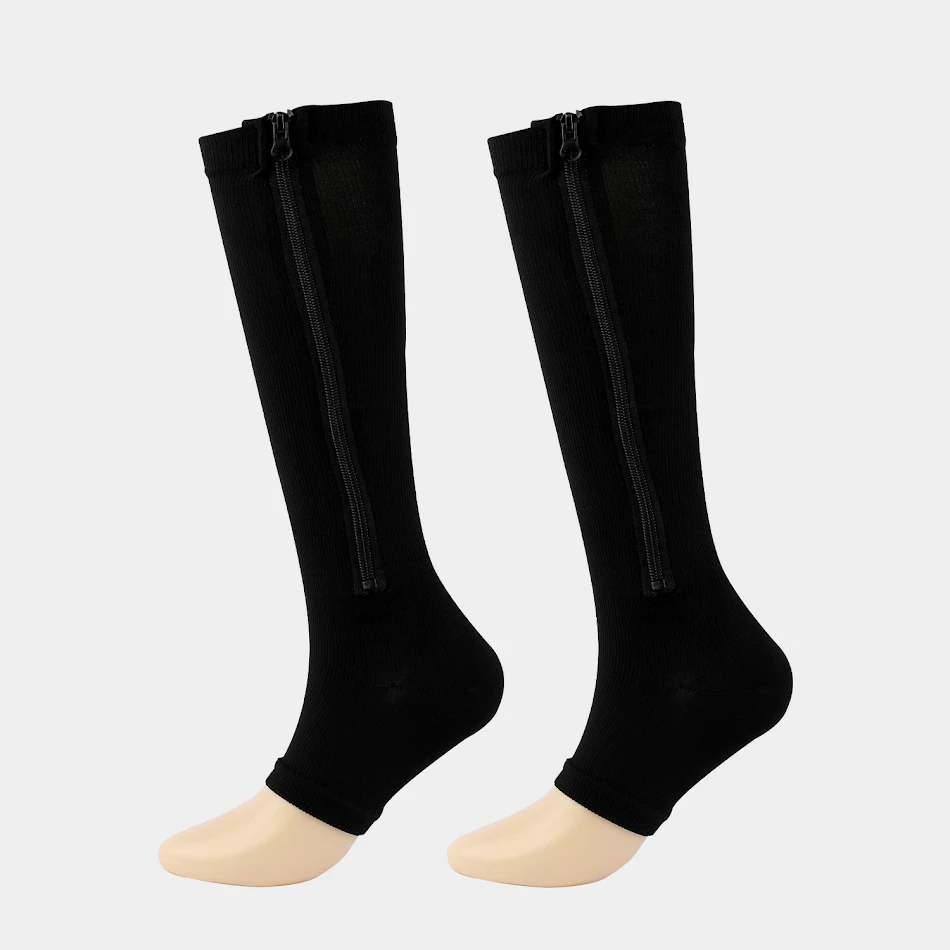 Men's and Women's Sports Zipper Elastic Socks. Comfortable fit, support, and easy on and off. Perfect for sports and act