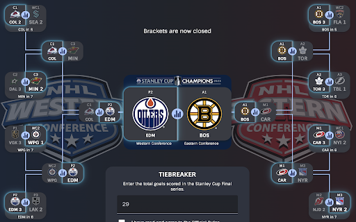 NHL Playoffs Bracket - Series Scores