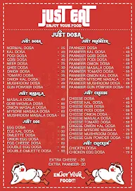 Just Eat menu 1