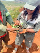 Thandeka Qwabe on the farm.