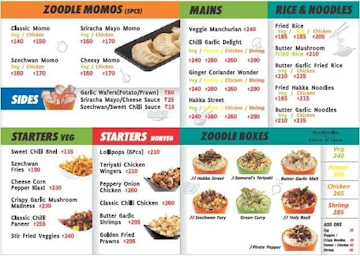 Zoodles menu 