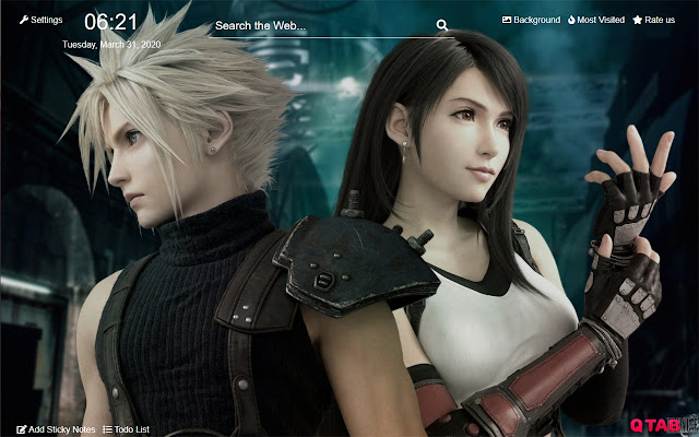 Final Fantasy VII Remake New Tab HD Theme