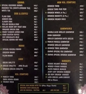 Cafe Kahwa menu 