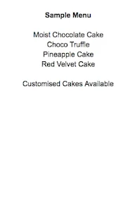 The Cake Shop menu 1