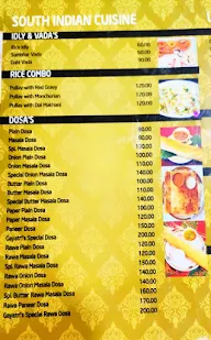 Gayatri's Break Point Restaurant menu 2