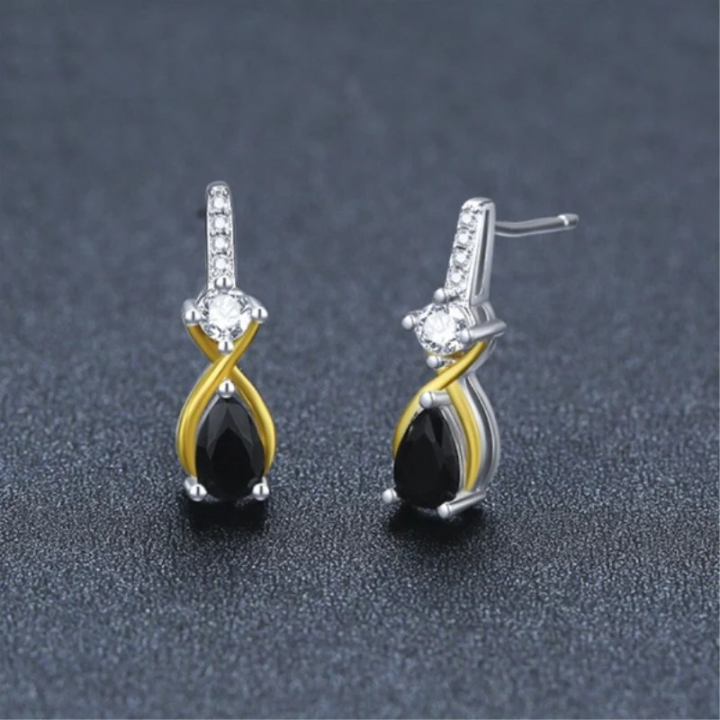 Title 1, Brincos de cobre com zircônia em gota, luxo eur...