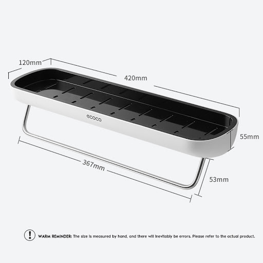 Title 7, Punch-free wall-mounted bathroom storage rack. ...