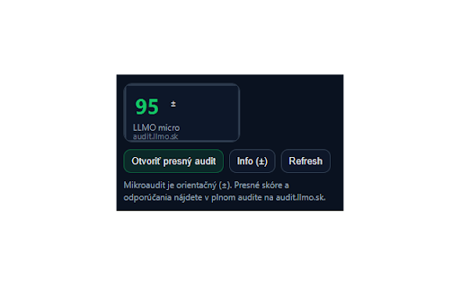 LLMO Microaudit SK screenshot 1