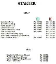 Nv Crazy Cuisine menu 1