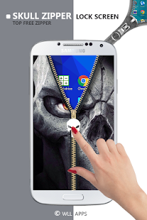 Skull Zipper Lock Screen Screenshots 2