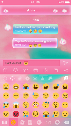 免費下載工具APP|Pink Cloud Emoji Keyboard Skin app開箱文|APP開箱王