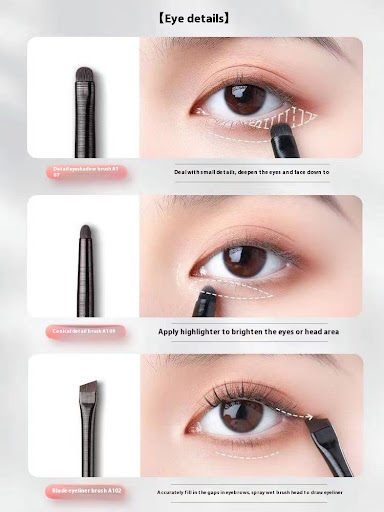Title 8, 13 Black Brushed Eye Brush Makeup Tools Set wit...