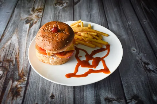 Mexican Burger With Fries