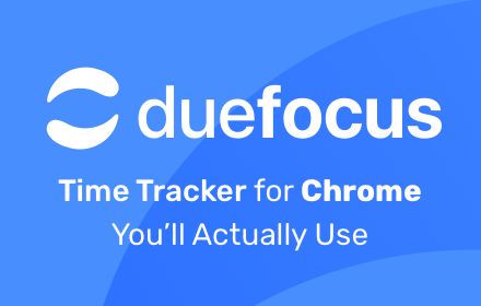 Duefocus - time tracking app for Chrome small promo image