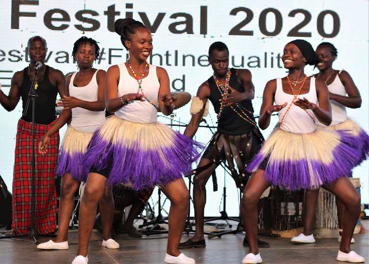 Wasanii Sanaa perform a Luo traditional dance