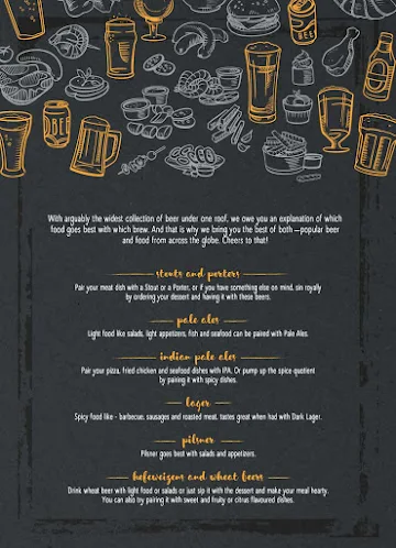 The Beer Cafe menu 