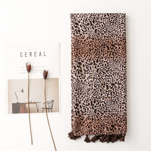 Title 4, Fashion Large Leopard-print Personality Voile S...
