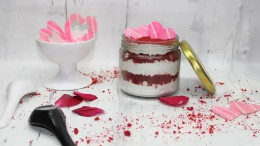 Red Velvet Cake In Jar