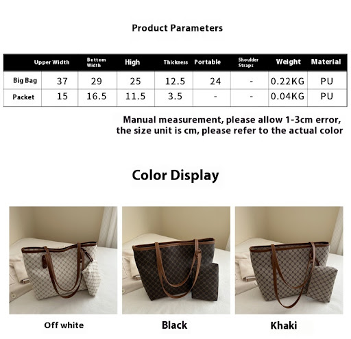 Title 3, Commuter Large Capacity Tote New Printed Bag, P...