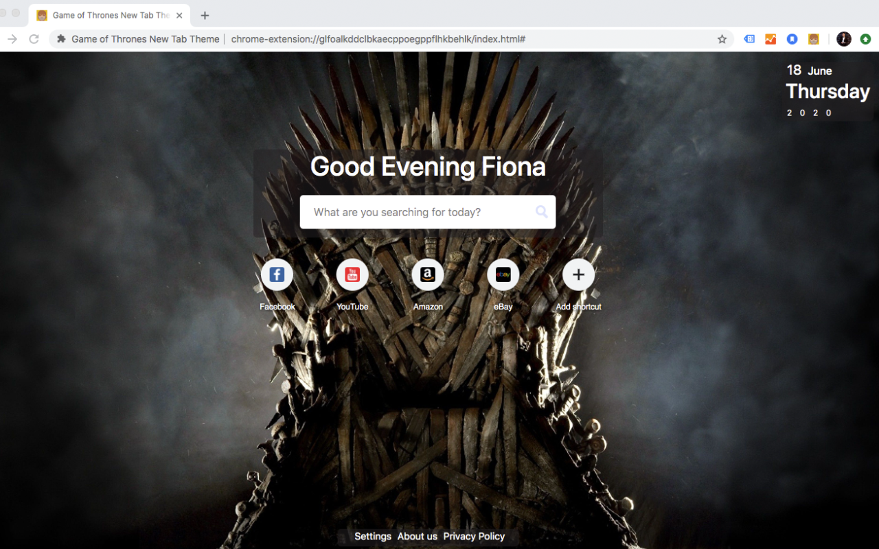 Game of Thrones New Tab Theme Preview image 7