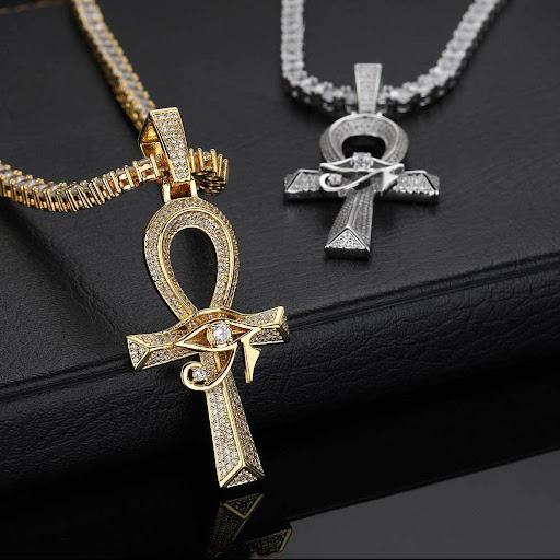 Title 9, Cross Pendant Micro Inlaid Zircon Retro Persona...