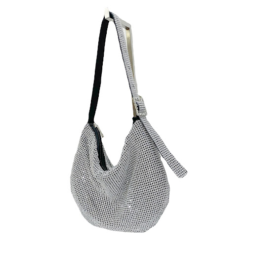 Title 1, New Dinner Bag With Diamonds and Hand Knotted R...