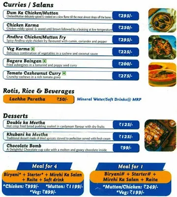 Biryani Blues menu 